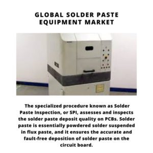 Global Solder Paste Inspection Equipment Market 2022-2030 2