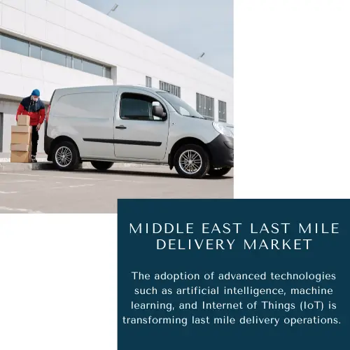 Middle East last mile delivery market